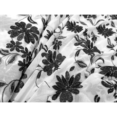 BOTANIC STRETCH NET black on white*